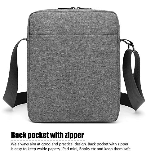 Coolbell 10.6 Inches Shoulder Bag Oxford Cloth Messenger Bag Ipad Carrying Case Functional Hand Bag Briefcase With Adjustable Strap For Tablet/Ipad/Men/Women/College/Teens (New Grey) #TOP1