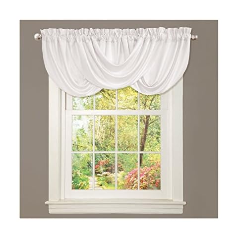 Lush Decor Lucia Elegant Waterfall Valance Cover