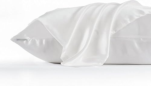 Vista 152 de DISANGNI Funda de almohada de seda de morera 100% natural para cabello y piel con cremallera oculta, 22 momme ambos lados