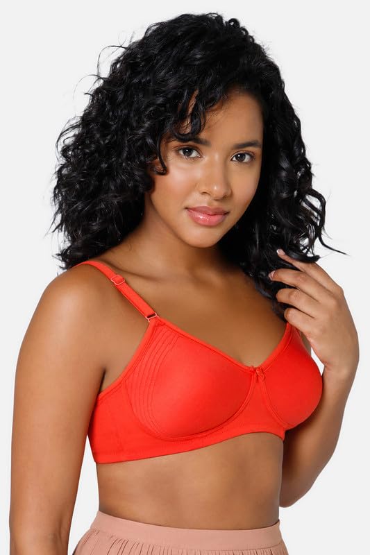 Image of INTIMACY LINGERIE Women's Cotton Brassiere | Non-Padded | Non-Wired | Full Coverage | Shaper Panel with Side Support Regular Bra | 1 Piece | (Def C P)
