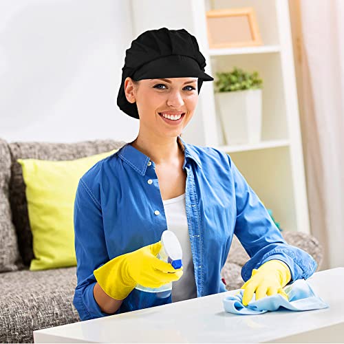 image for Yolev 2Pcs Chef Hats-Kitchen Baker Cooking Hair Nets Food Service Hair