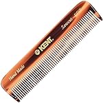 Kent A FOT Handmade Fine Tooth Beard Comb – Pocket Travel Comb for Fine Hair and Beard Care. Ideal for Styling and Grooming