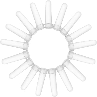 20pcs Floral Water Vials with Caps Plastic Orchid Plant Hydration Tubes