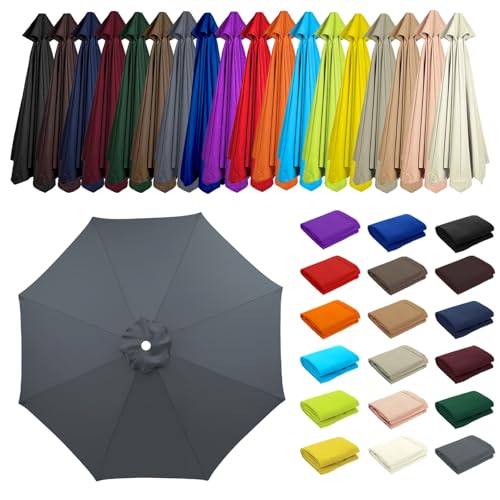 GAZOGJ Durable Replacement Canopy for 2-3.5M Patio Umbrellas - 8