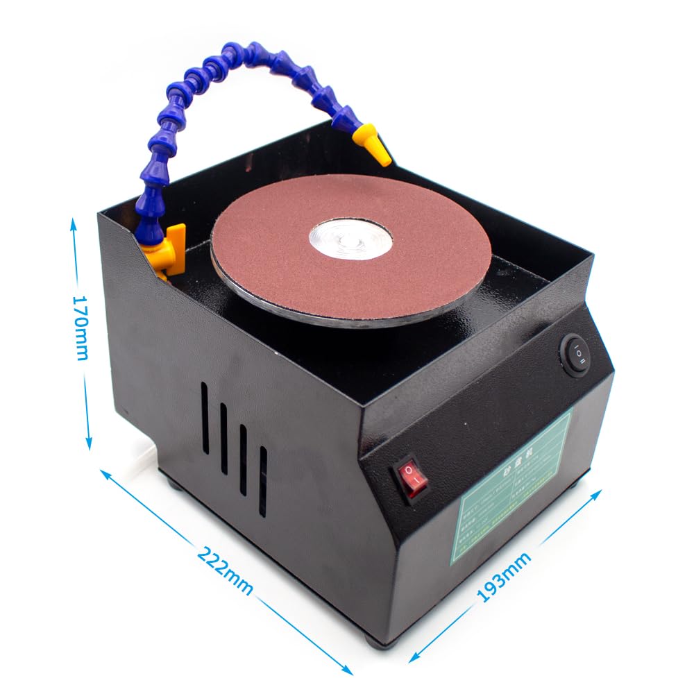 Afilador de Cuchillos Eléctrico Refrigerado Por Agua, Disco de Afilar Húmedo/Seco de 150 mm, Sistema de Circulación de Agua de Un Toque Y Velocidad Ajustable.