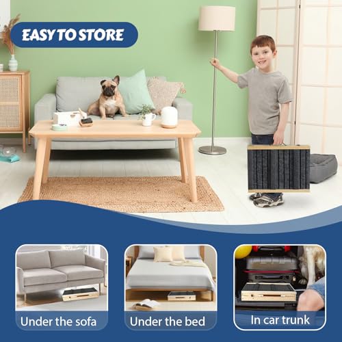 Folding Dog Ramp,4 Adjustable Height from 10" to 19", Car Ramp for for Small Medium Dogs with Dog Ramp Carpet, Anti-Slip, Folding, Adjustable,Use for Low Bed Couch - Image 6