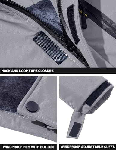 Image of TACVASEN Men's Winter Skiing Jackets Water Resistant Fleece Coats Insulated Thermal Snowboard Jacket Parka Raincoat with Hood