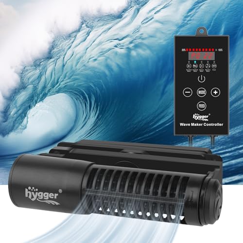hygger Mini Pompe à Vagues pour Aquarium, Pompe de Brassage Magnétique DC avec Contrôleur à Affichage LED, Aquarium Water Pump, Pompe de Circulation d'Eau d' de 6000 L/H, Pour l'eau Douce et