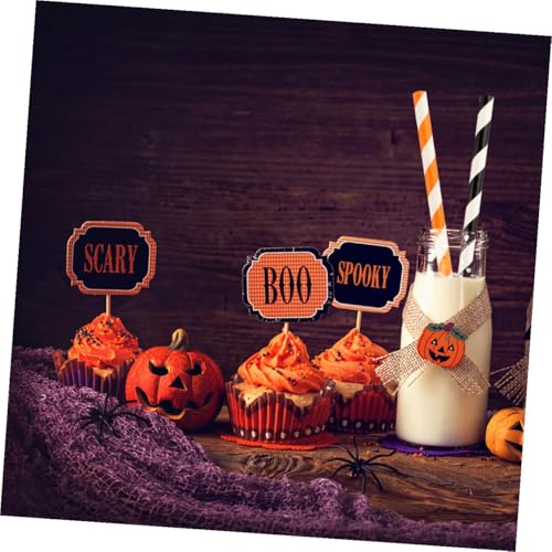 100 pitillos de papel Kraft para Halloween, colores surtidos miniatura 7