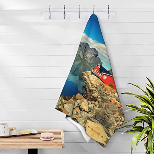 Koolr Norway Fjord Nature Cape Printed Bath Towel Microfiber Fabric Soft Strong Absorbent Bathroom Towel For Shower,Gym,Sports #TOP5