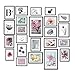 Produktbild bomoe 24er Bilderrahmen Set Blossom  10x 10x15 cm, 8x 13x18 cm, 4x 15x20 cm, 2x 20x30 cm Fotorahmen Collage Bilderrahmen mit Passepartout - Bilder Rahmen aus Kunststoff & Kunststoffglas Schwarz