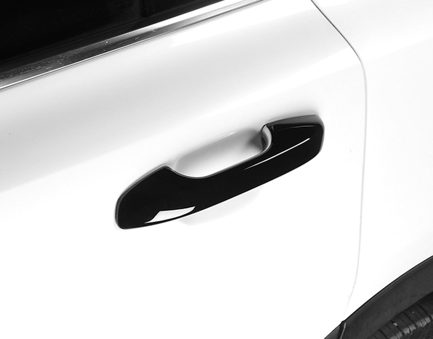 L2R for Hyundai Sonata DN8 (2024-2026) Side Door Handles Cover with Smart Hole Decor Trim ABS Carbon Black Car Exterior Accessories 4 PCS (Glossy Black)