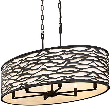 Kato 6-Lt Oval Pendant - Carbon Black