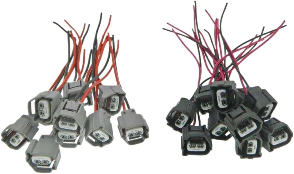 2 Pin Ignition Coil Connector Plug With Wire Harness Compatible With Accent 1.6L J3 Replacement For 90980-10901 90980-10899(10 SET)