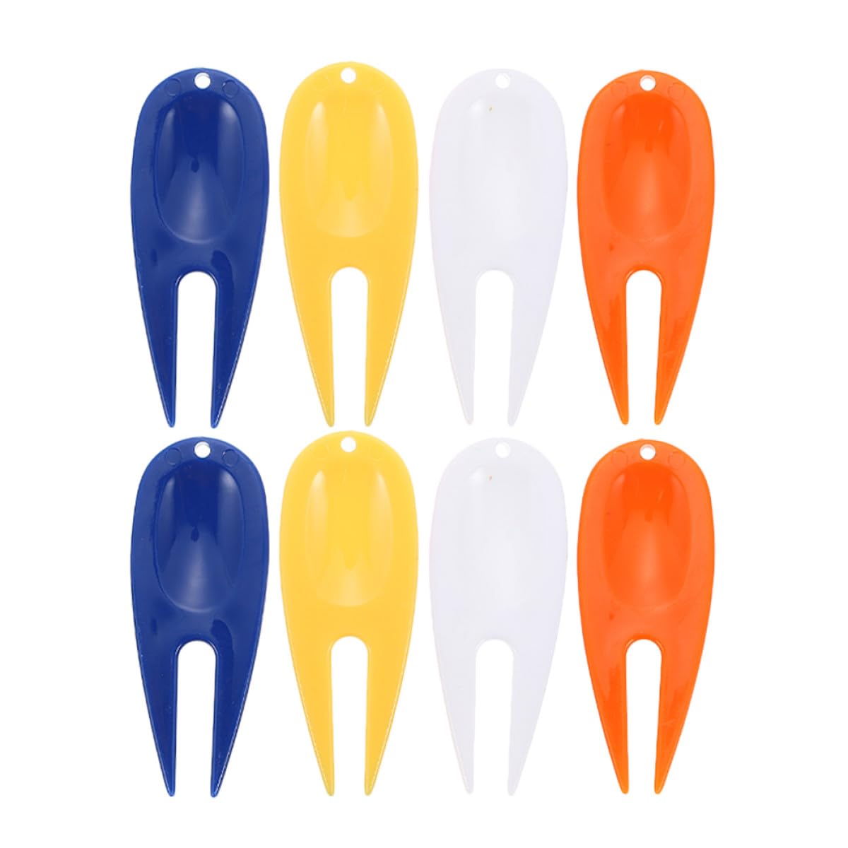 Set de 8 Horquillas de Plástico para Reparación de Chuletas en Green de Golf, Herramienta Portátil y Delicada para Uso en Campo de Golf al Aire Libre