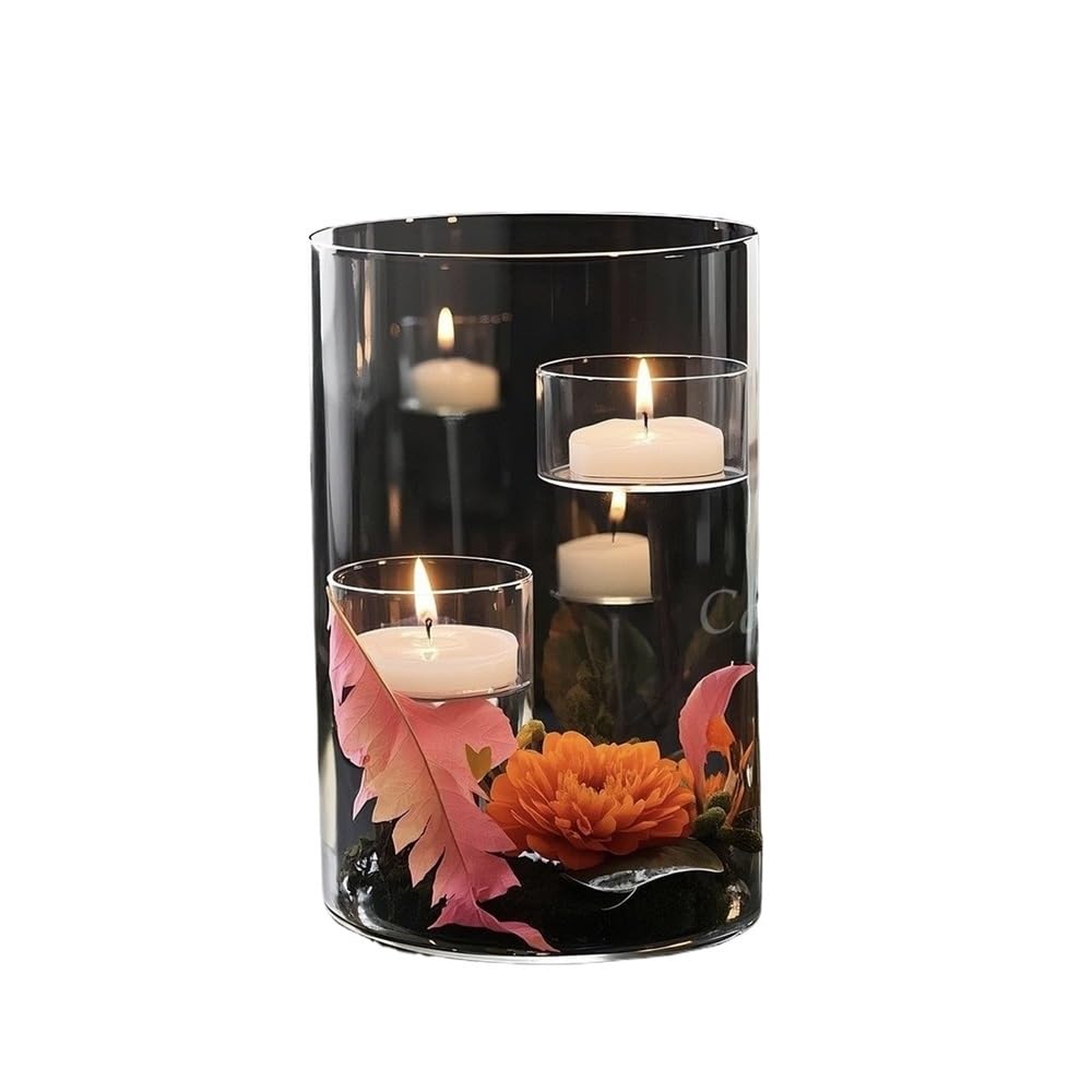 Candle Holder Glass Candle Holders, Candlelight Dinner Decorations(L)