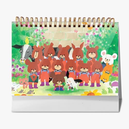 2026年 卓上カレンダー くまのがっこう デスクトップ 2026カレンダ デスクカレンダー 2025年9月?2026年12月 実用性 書き込み 計画整理用 仕事 家庭用 プレゼント