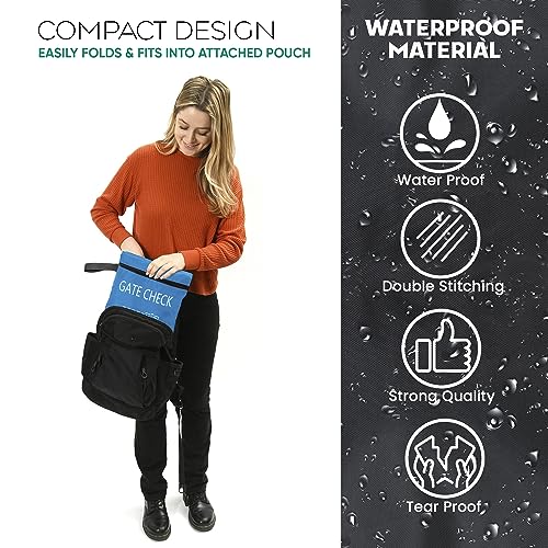 reperkid booster seat travel bag for airplane blue 1734 h x 16534 w x 9534 d compatible with gb pockit stroller and most boosters premium waterproof cover hand bag design durable zipper