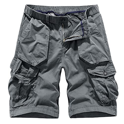 Cargo Shorts for Men Multi Pocket Pants Fashion Loose Versatile Shorts Zipper Casual Sports Outdoor Shorts(38)