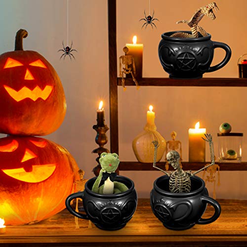 UPKOCH Taza 3D de bruja gótica, taza de té de porcelana para Halloween, taza de café, taza de café, novedad gótica - Imagen 4