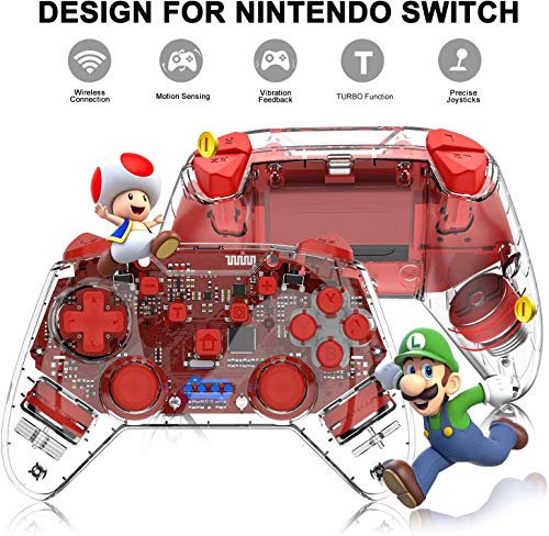 MICROMINI X-Ninja Wireless Controller Transparent Nintendo Swi