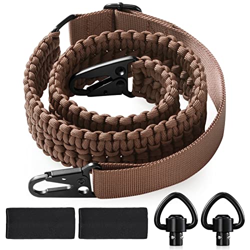 VVAAGG 2 Point QD Rifle Sling,550 Paracord Gun Sling with Hook and Swivels