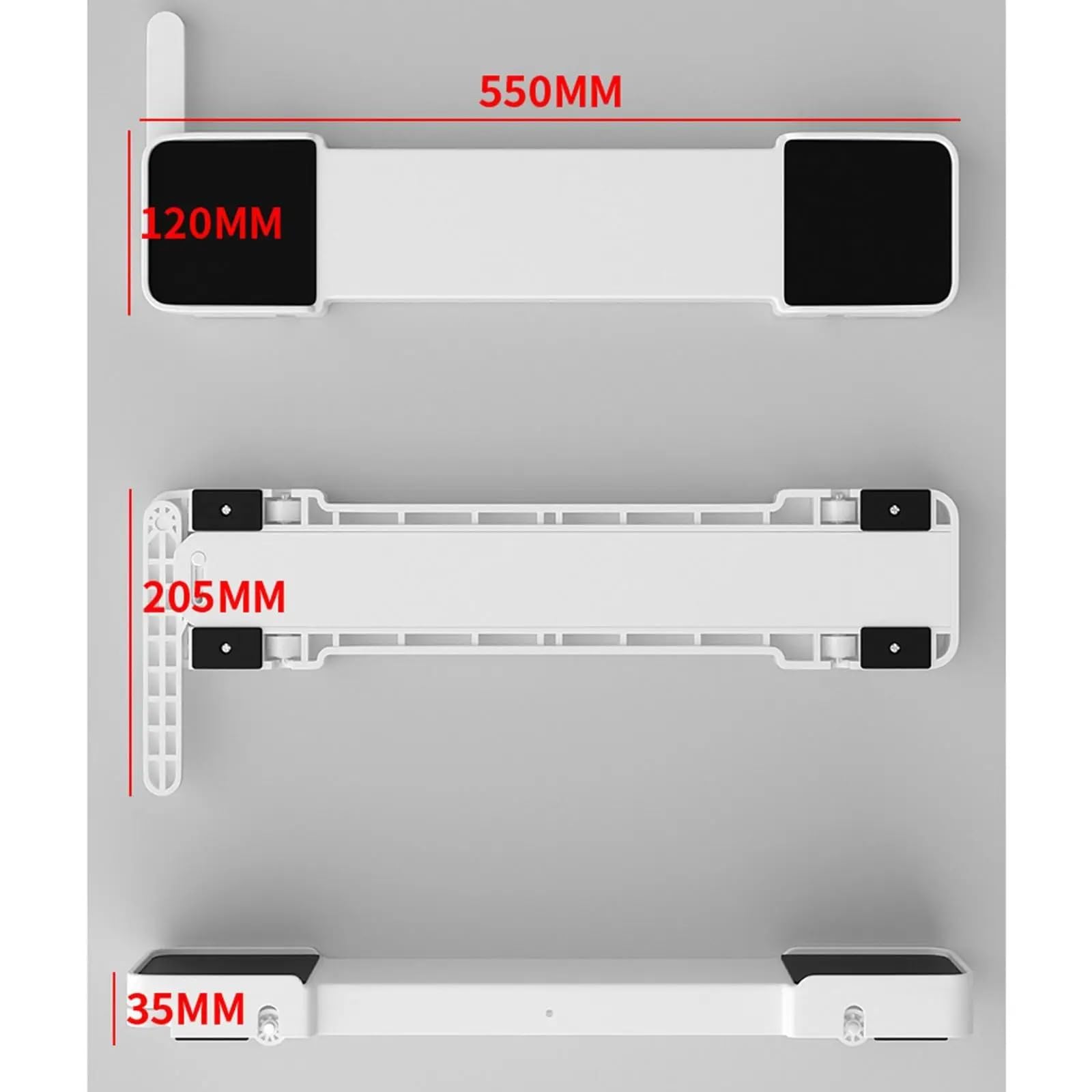 Base Con Ruote Per Elettrodomestici Staffa di supporto antiscivolo for base della lavatrice | For asciugatrici, congelatori, cucine, condizionatori d'aria(White)