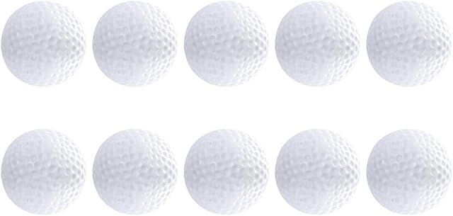 NUOBESTY 12pcs Plastic Golf Training Balls Airflow Hollow Impact Golf Balls Kids Ball Toy for Driving Range Swing Practice Home (White)