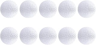 NUOBESTY 12pcs Plastic Golf Training Balls Airflow Hollow Impact Golf Balls Kids Ball Toy for Driving Range Swing Practice Home (White)