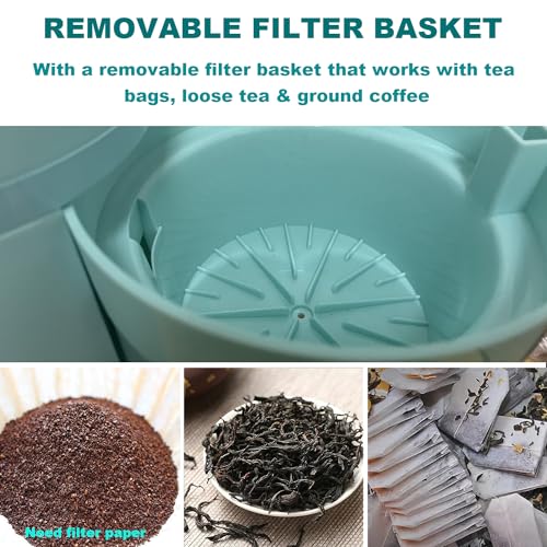 Miniatura 3 de Litifo Sistema De Preparación De Té Helado Y Cafetera Helada Con Jarra De 2 Cuartos De Galón, Perfecta Para Té Con Infusión De Frutas, Limonada, Agua Saborizada Verde Claro