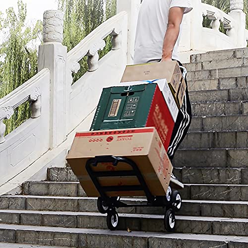 Carretilla plegable resistente 100kg capacidad, 6 ruedas miniatura 2