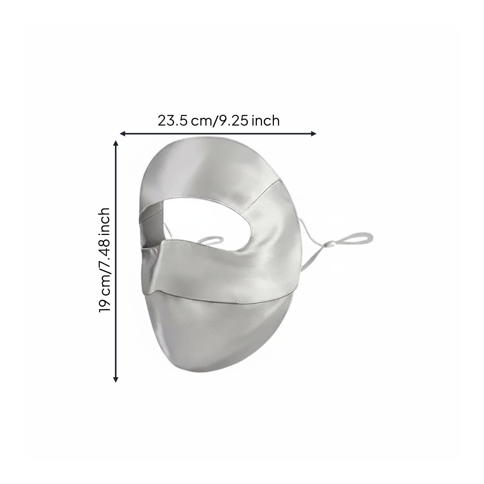 Sonnenschutz Gesichtsmaske Gesichtsschutz Facekini Gesichtsbedeckung mit Innovativem Design für Maximale Gesichtsbedeckung für Strandurlaub Gartenarbeit Outdoor Aktivitäten Alltag, Hellgrau