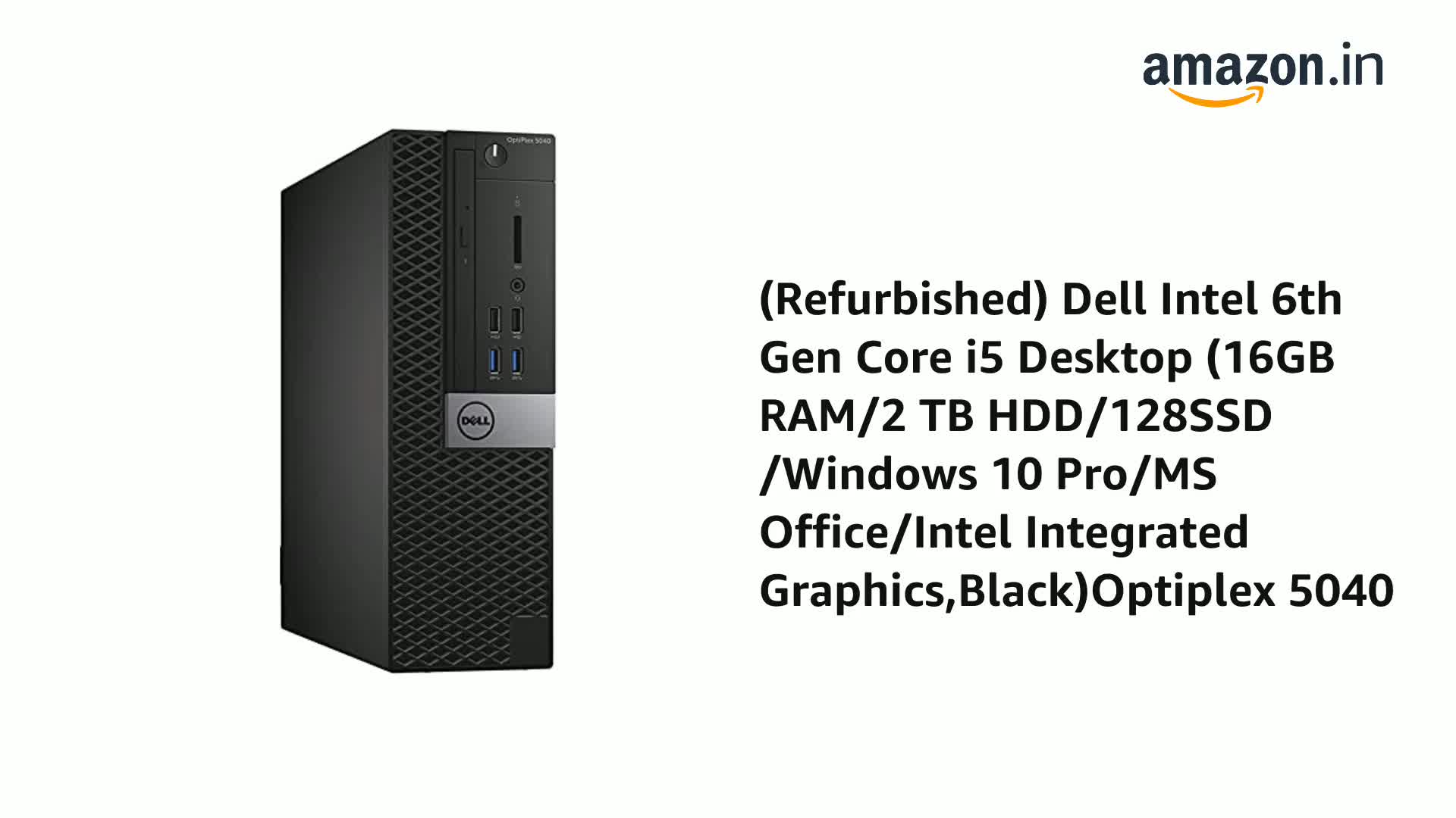 Refurbished) Dell Intel 6th Gen Core i5 Desktop (16GB RAM/2