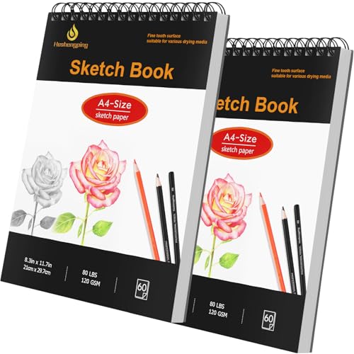 Carnet de croquis spirales papier blanc 120g/m2 livre dessin A4