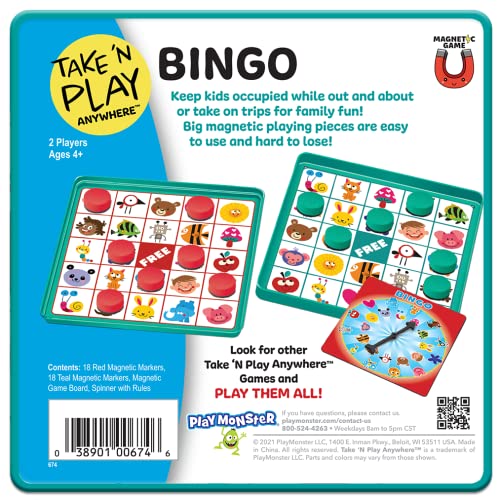 Take N Play Anywhere Bingo - Magnetic Pieces In Magnetic Travel Friendly Tin For Fun On The Go- For Ages 4+ #TOP2