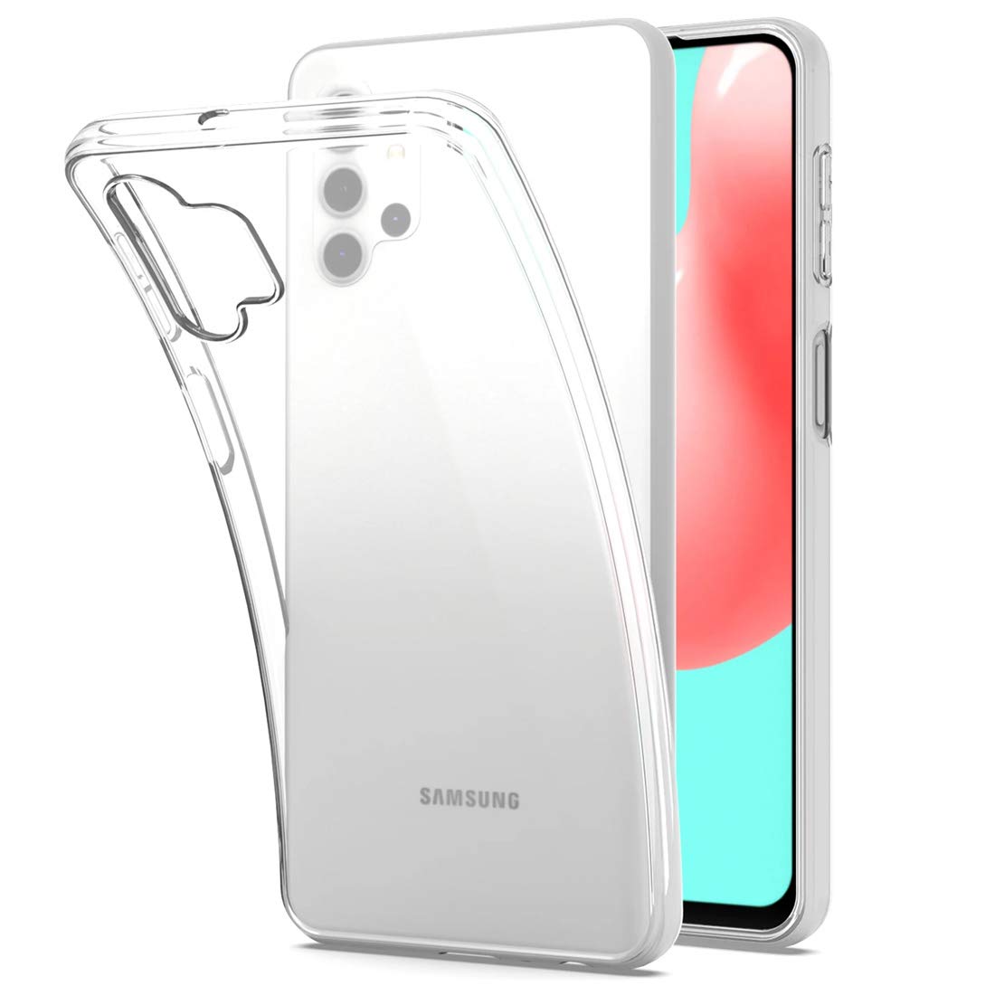 Amazon Brand - Solimo Mobile Cover for Samsung Galaxy A32 (Soft & Shockproof Back Case with inbuilt Cushioned Edges), Transparent (B098PHD839) Amazon Price History, Amazon Price Tracker