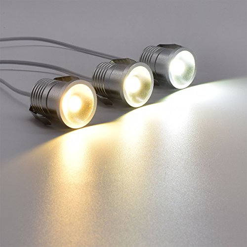 6-Pack Mini 1" Dc 12V Led Recessed Downlight Under Cabinet Light Kit Incl Touch Dimmer Switch & Power Supply (Warm White 3000K) #TOP5
