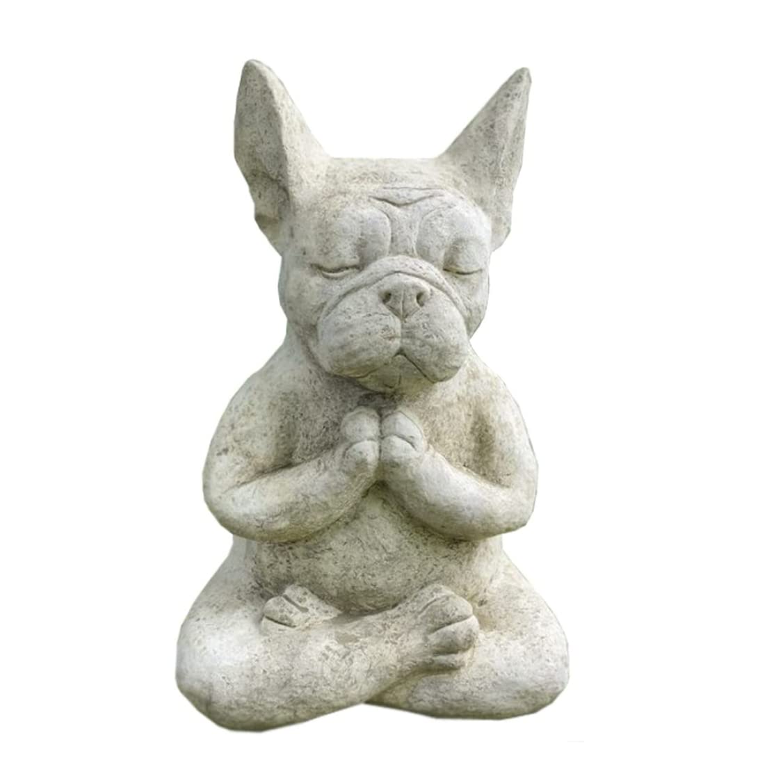 Peosaard Meditating Sitting French Bull Dog, Dog Statue-Resin Zen Animal Yoga Figurine,French Bull Dog Decor, for Flower Beds Indoor Outdoor Lawn Garden Decor Sculpture, french bull dog decoration