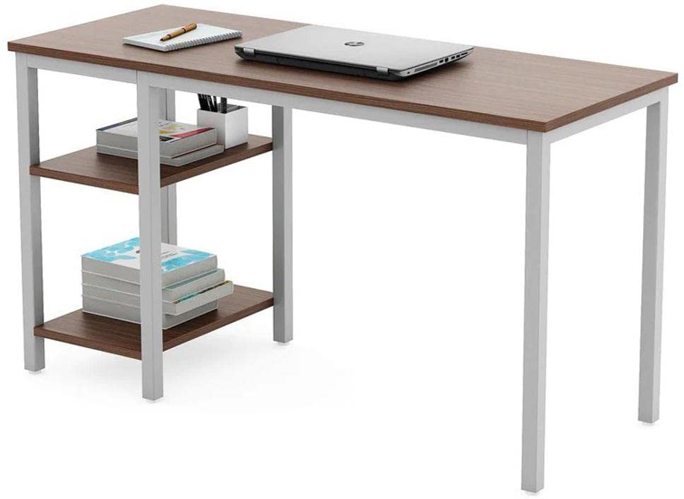 Image of Pure Sheesham (Rosewood) with Storage Solid Wood Study Table (Free Standing, Finish Color - Walnut & Silver Grey Finish)