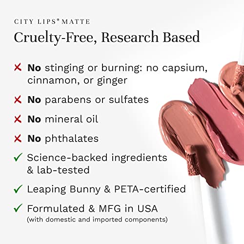 City Beauty City Lips - Plumping Lip Gloss - Hydrate & Volumize - All-Day Wear - Hyaluronic Acid & Peptides Visibly Smooth Lip Wrinkles - Cruelty-Free (Blush Rose Matte) #TOP2