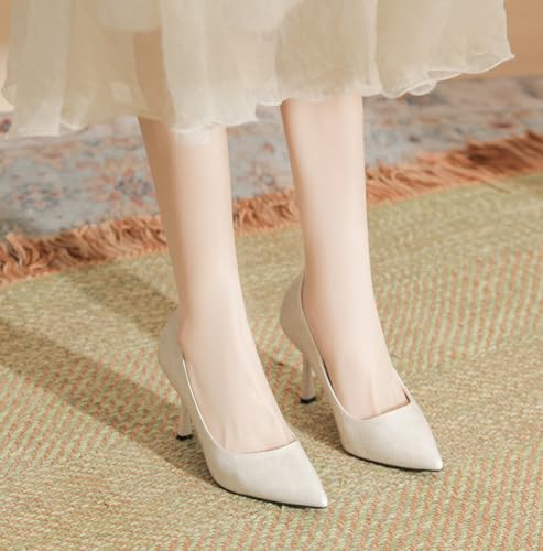 YooPrettyz Women's Pointed Toe Work Office Shoes Evening Party Dress Pumps Business Shoes Stiletto High Heels3