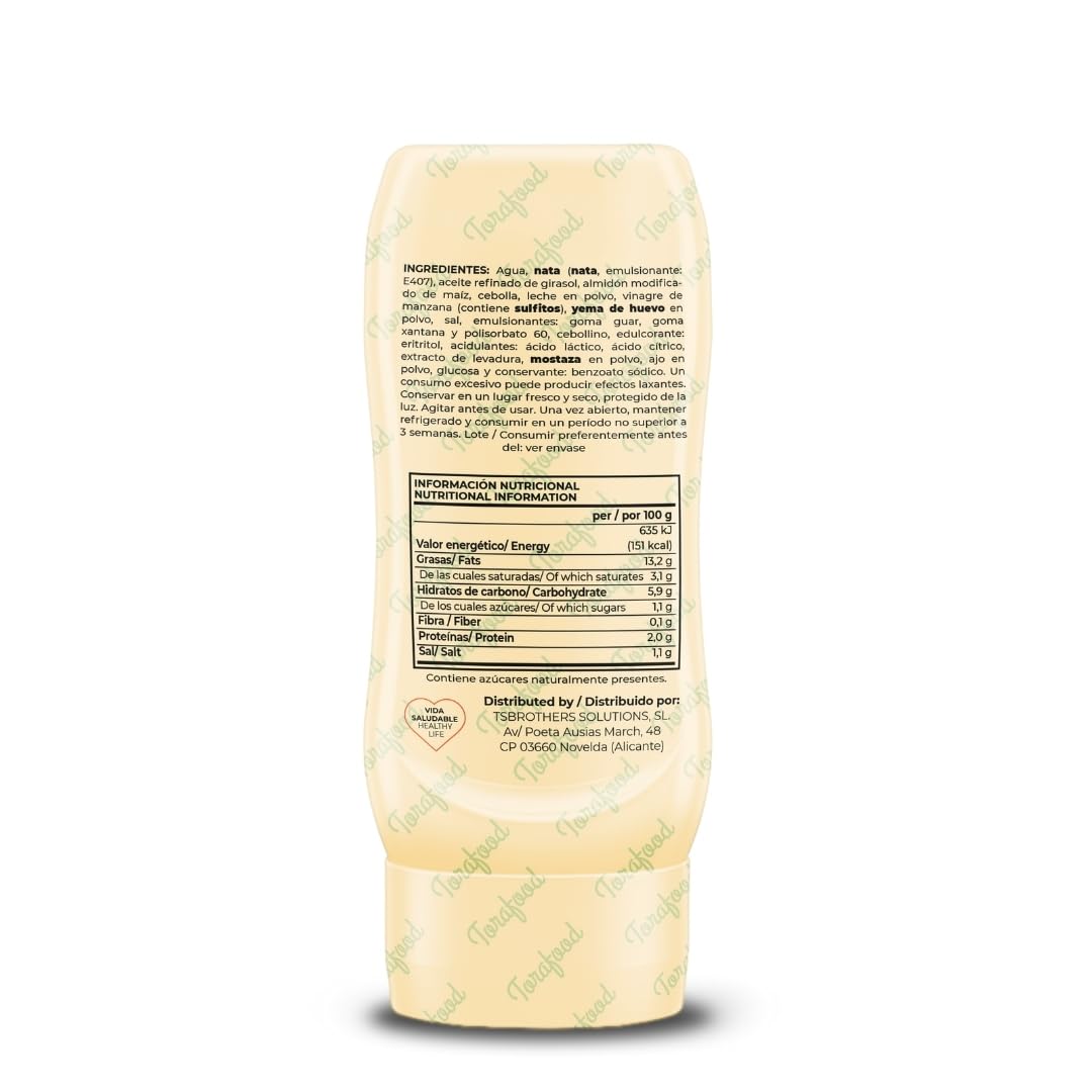 Salsa Zero Deluxe 330ml | 0% Azúcares Añadidos | Sabor Cremoso y Exclusivo | Ideal para Recetas Saludables | Torafood
