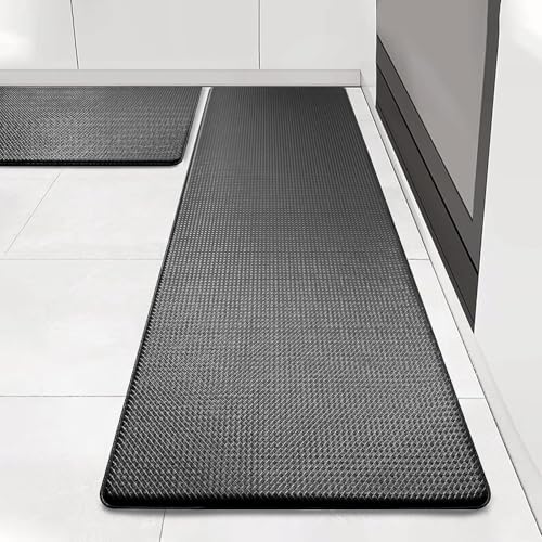 Artnice Kitchen Rugs Set of 2, Non-Slip Kitchen Mats for Floor, Ergonomic Cushioned Anti Fatigue Mat, Waterproof Standing Mat for Home, Office, Sink, Laundry, 17.3