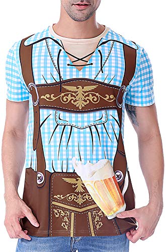 Costume Oktoberfest Homme avec ce T-Shirt Bavarois Imprimé