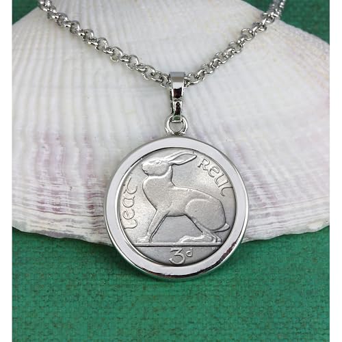 American Coin Treasures Irish Threepence Coin Pendant Necklace4
