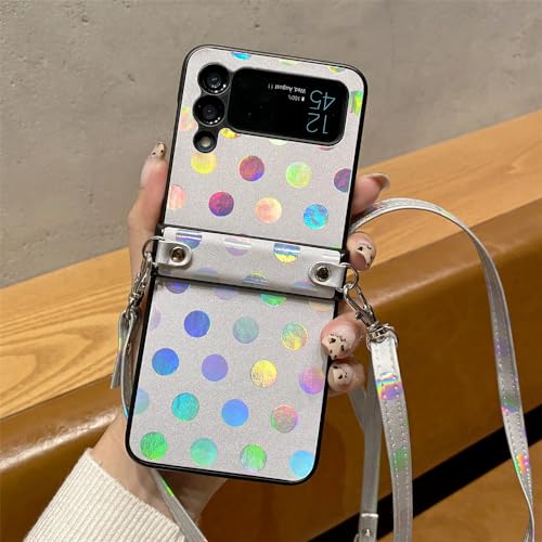 Coque Galaxy Z Flip 3 ENILSA en cuir et PC avec bandoulière rigide chic