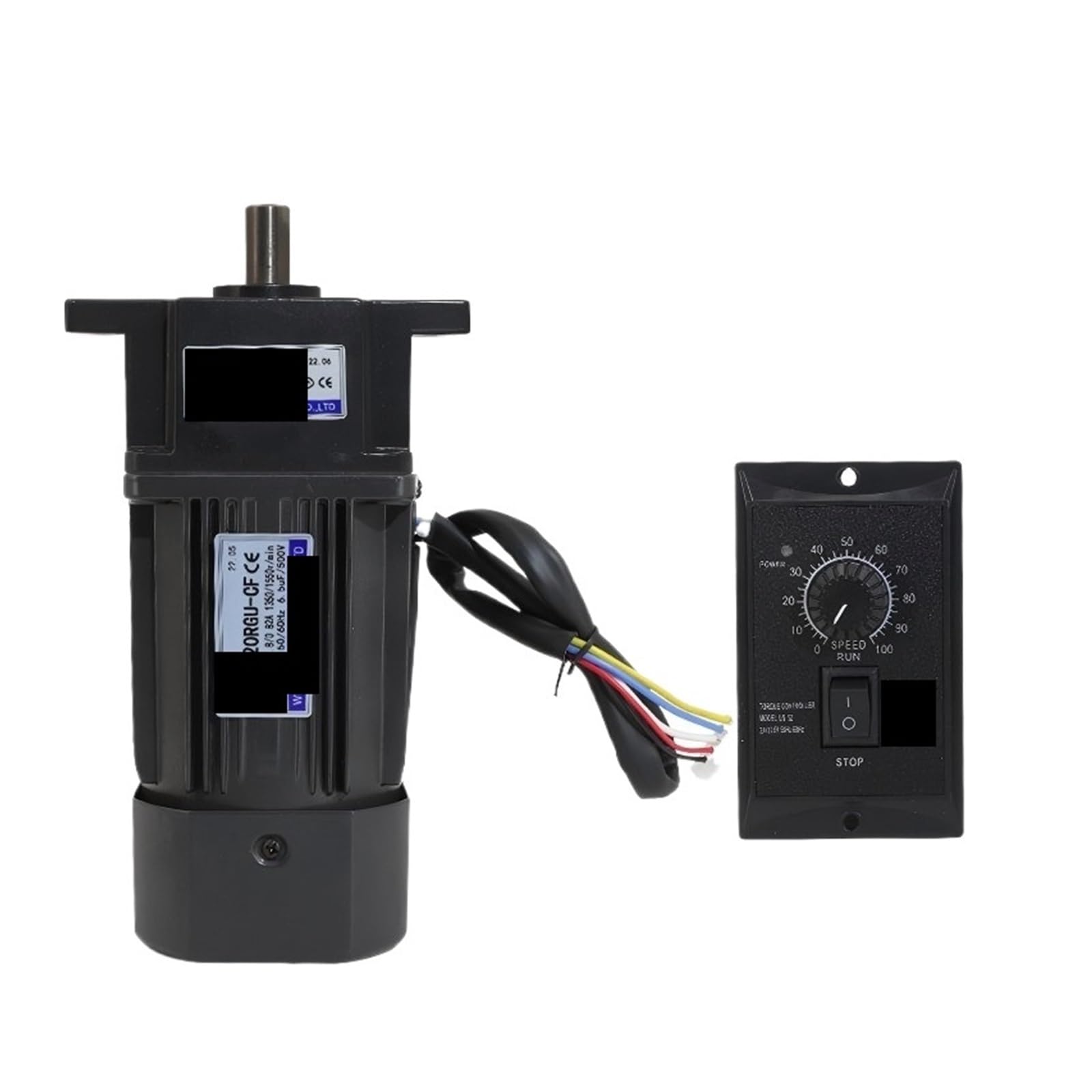 ANERTQUIH Asynchronous Motor 120W 110V/220V AC Gear Electric Single-Phase Variable Speed Adjustable Controller Governor with Eared Geared(40K(0-33RPM))