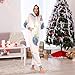Yuiboo Blueberry & Cheerful White DaisyUnisex Adults One Piecing Pajamas for Women Men Sleepwear Homewear with Hood
