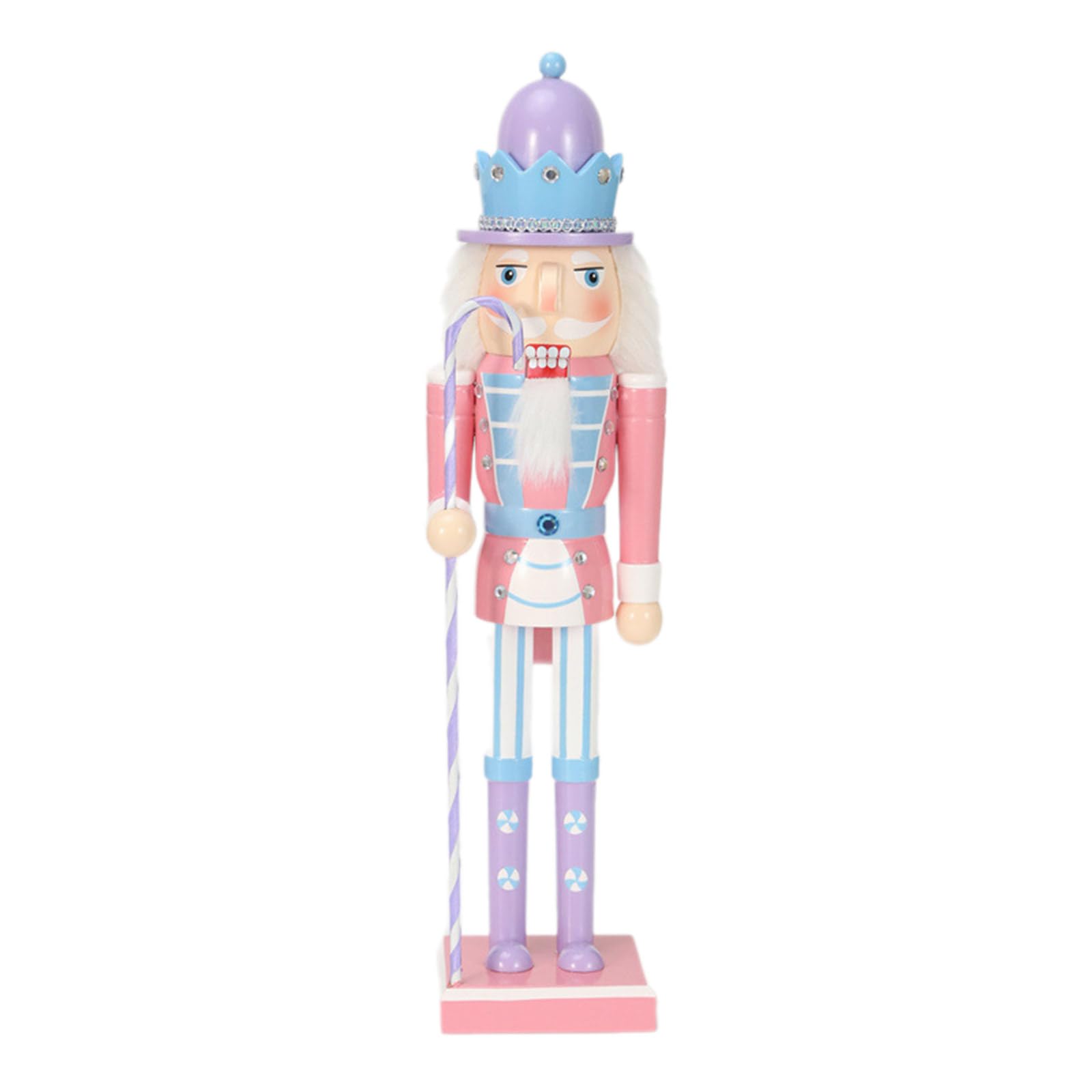 Buxuaaaa A Buxuaaa Unique Nutcracke Holiday Display Ccent Stylish Nutcrackers Statue 50Cm Tall Candy Series Ornament For Holiday Decors Nutcrackers Ornament