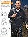 Yevtzl Waterproof Rain Jacket for Men, Lightweight Rain Gear, Packaged Golf Raincoat with Hood, Suitable for Travel, Fishing (US, Alpha, Large, Regular, Regular, Grey)